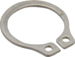 Rotor Clip - 8.94mm Groove Diam, 3/8" Shaft Diam, Passivated Stainless Steel, Snap External Retaining Rings - 0.029" Groove Width, 0.012" Groove Depth, 0.025" Ring Thickness, Grade 15-7 Grade 632 - USA Tool & Supply