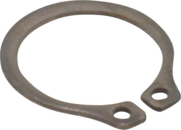 Rotor Clip - 10.46mm Groove Diam, 7/16" Shaft Diam, Passivated Stainless Steel, Snap External Retaining Rings - 0.029" Groove Width, 0.013" Groove Depth, 0.025" Ring Thickness, Grade 15-7 Grade 632 - USA Tool & Supply