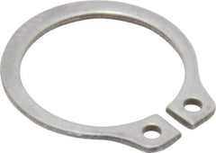 Rotor Clip - 11.89mm Groove Diam, 1/2" Shaft Diam, Passivated Stainless Steel, Snap External Retaining Rings - 0.039" Groove Width, 0.016" Groove Depth, 0.035" Ring Thickness, Grade 15-7 Grade 632 - USA Tool & Supply