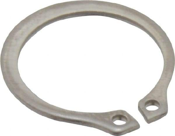 Rotor Clip - 14.94mm Groove Diam, 5/8" Shaft Diam, Passivated Stainless Steel, Snap External Retaining Rings - 0.039" Groove Width, 0.018" Groove Depth, 0.035" Ring Thickness, Grade 15-7 Grade 632 - USA Tool & Supply