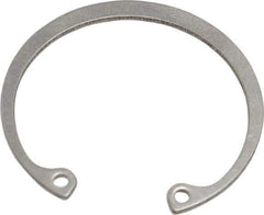 Rotor Clip - 0.05" Thick, Passivated Finish, Stainless Steel Snap Internal Retaining Ring - 0.056" Groove Width, 0.043" Groove Depth, 1.461" Groove Diam, Grade 15-7 Grade 632 - USA Tool & Supply
