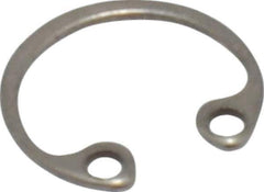 Rotor Clip - 0.015" Thick, Passivated Finish, Stainless Steel Snap Internal Retaining Ring - 0.02" Groove Width, 0.009" Groove Depth, 0.268" Groove Diam, Grade 15-7 Grade 632 - USA Tool & Supply