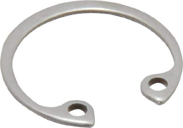 Rotor Clip - 0.035" Thick, Passivated Finish, Stainless Steel Snap Internal Retaining Ring - 0.039" Groove Width, 0.02" Groove Depth, 0.665" Groove Diam, Grade 15-7 Grade 632 - USA Tool & Supply