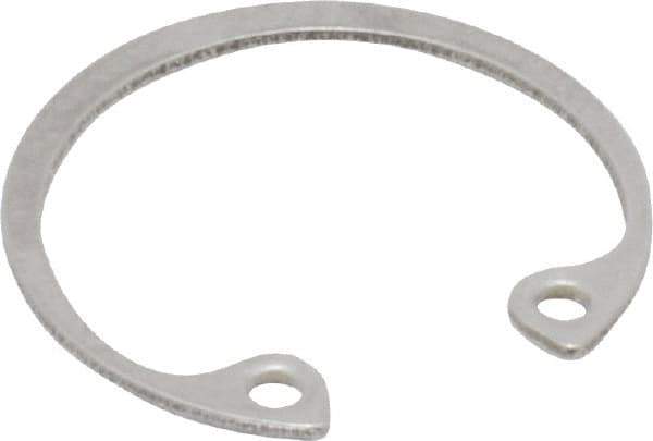 Rotor Clip - 0.035" Thick, Passivated Finish, Stainless Steel Snap Internal Retaining Ring - 0.039" Groove Width, 0.023" Groove Depth, 0.796" Groove Diam, Grade 15-7 Grade 632 - USA Tool & Supply