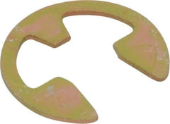 Rotor Clip - 5.33mm Groove Diam, 1/4" Shaft Diam, Cadmium-Plated Steel, E Style External Retaining Rings - 0.029" Groove Width, 0.02" Groove Depth, 0.025" Ring Thickness, Grade 1060-1090 - USA Tool & Supply