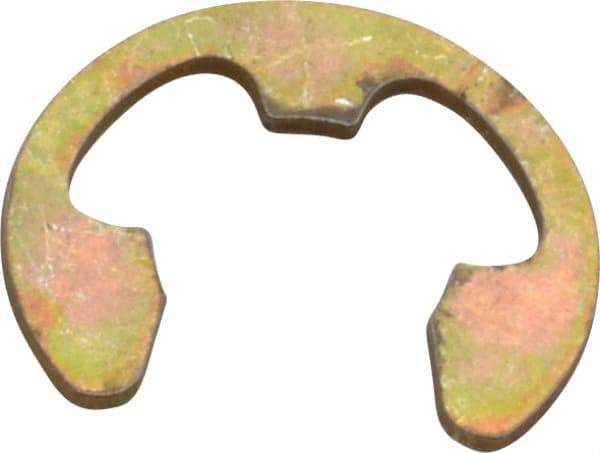 Rotor Clip - 10.06mm Groove Diam, 1/2" Shaft Diam, Cadmium-Plated Steel, E Style External Retaining Rings - 0.046" Groove Width, 0.052" Groove Depth, 0.042" Ring Thickness, Grade 1060-1090 - USA Tool & Supply