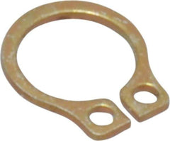 Rotor Clip - 5.84mm Groove Diam, 1/4" Shaft Diam, Cadmium-Plated Steel, Snap External Retaining Rings - 0.029" Groove Width, 0.01" Groove Depth, 0.025" Ring Thickness, Grade 1060-1090 - USA Tool & Supply