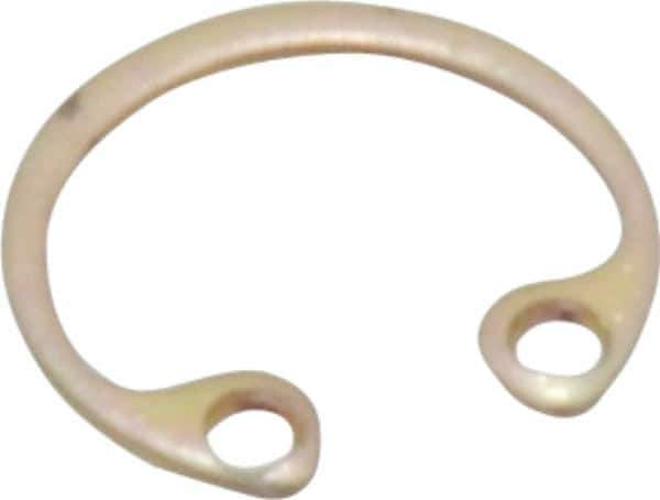 Rotor Clip - 0.015" Thick, Cadmium-Plated Finish, Steel Snap Internal Retaining Ring - 0.02" Groove Width, 0.009" Groove Depth, 0.268" Groove Diam, Grade 1060-1090 - USA Tool & Supply