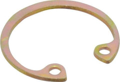 Rotor Clip - 0.035" Thick, Cadmium-Plated Finish, Steel Snap Internal Retaining Ring - 0.039" Groove Width, 0.02" Groove Depth, 0.665" Groove Diam, Grade 1060-1090 - USA Tool & Supply