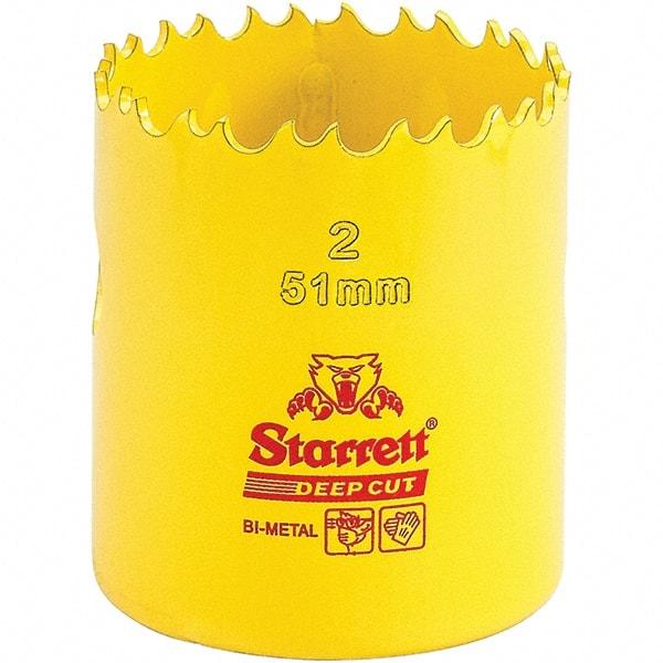 Starrett - 2" Diam, 2" Cutting Depth, Hole Saw - High Speed Steel Saw, Toothed Edge - USA Tool & Supply