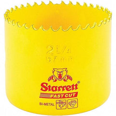 Starrett - 2-1/4" Diam, 1-5/8" Cutting Depth, Hole Saw - High Speed Steel Saw, Toothed Edge - USA Tool & Supply