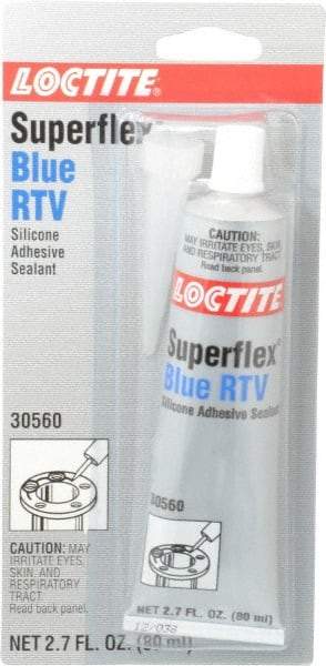 Loctite - 80 mL Tube Blue RTV Silicone Joint Sealant - 30 min Tack Free Dry Time, 24 hr Full Cure Time, Series 270 - USA Tool & Supply