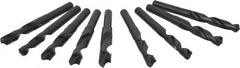 Interstate - 33/64 to 1", 118° Point, Oxide Finish, High Speed Steel Reduced Shank Drill Bit Set - USA Tool & Supply