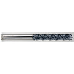 ‎3/16″ Dia. × 3/16″ Shank × 3/4″ DOC × 2-1/2″ OAL, Carbide AlTiN, Spiral , 4 Flute, 38° Helix, Ballnose End Mill - Exact Industrial Supply