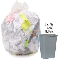 ‎7-10 gal, .30 mil, Clear, 22″ × 25″ - Case of 1000, Revolution Bag Eco Max Low Density Can liners - USA Tool & Supply