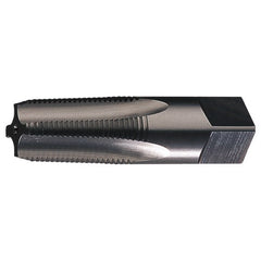 ‎3/8-18 NPTF 4 Flute Taper Pipe HSS Medium Hook Taper Pipe Tap- Bright - Exact Industrial Supply