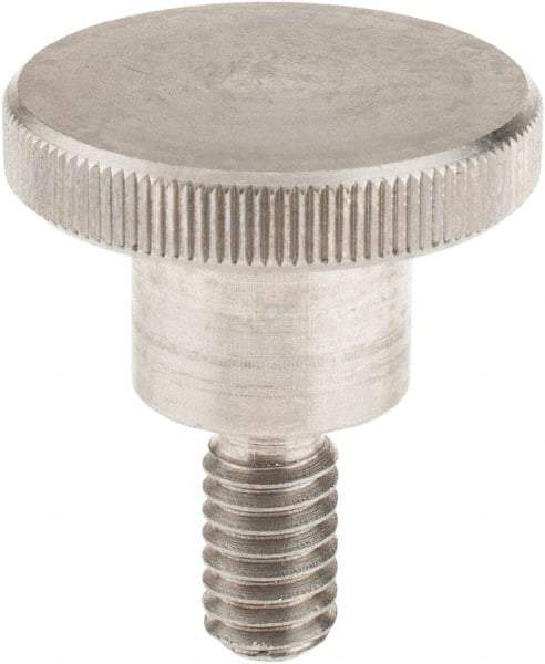 KIPP - 30mm Head, Knurled Knob - Threaded Stem, Stainless Steel - USA Tool & Supply