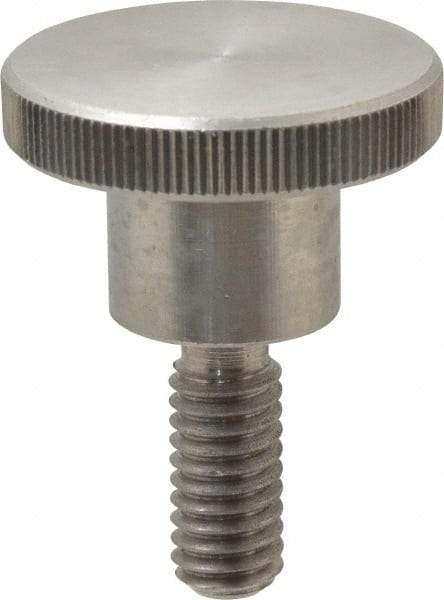 KIPP - 30mm Head, Knurled Knob - Threaded Stem, Stainless Steel - USA Tool & Supply