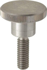 KIPP - 30mm Head, Knurled Knob - Threaded Stem, Stainless Steel - USA Tool & Supply