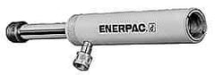 Enerpac - 100 Ton, 10.25" Stroke, 211.45 Cu In Oil Capacity, Portable Hydraulic Single Acting Cylinder - 20.63 Sq In Effective Area, 17.69" Lowered Ht., 27.94" Max Ht., 5.13" Cyl Bore Diam, 4.125" Plunger Rod Diam, 10,000 Max psi - USA Tool & Supply