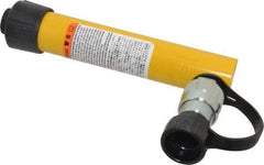 Enerpac - 5 Ton, 5" Stroke, 4.97 Cu In Oil Capacity, Portable Hydraulic Single Acting Cylinder - 0.99 Sq In Effective Area, 8.5" Lowered Ht., 13.5" Max Ht., 1.13" Cyl Bore Diam, 1" Plunger Rod Diam, 10,000 Max psi - USA Tool & Supply