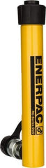 Enerpac - 5 Ton, 7" Stroke, 6.96 Cu In Oil Capacity, Portable Hydraulic Single Acting Cylinder - 0.99 Sq In Effective Area, 10.75" Lowered Ht., 17.75" Max Ht., 1.13" Cyl Bore Diam, 1" Plunger Rod Diam, 10,000 Max psi - USA Tool & Supply