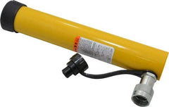 Enerpac - 10 Ton, 10.13" Stroke, 22.65 Cu In Oil Capacity, Portable Hydraulic Single Acting Cylinder - 2.24 Sq In Effective Area, 13.75" Lowered Ht., 23.88" Max Ht., 1.69" Cyl Bore Diam, 1.5" Plunger Rod Diam, 10,000 Max psi - USA Tool & Supply
