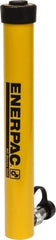 Enerpac - 10 Ton, 14" Stroke, 31.31 Cu In Oil Capacity, Portable Hydraulic Single Acting Cylinder - 2.24 Sq In Effective Area, 17.75" Lowered Ht., 31.75" Max Ht., 1.69" Cyl Bore Diam, 1.5" Plunger Rod Diam, 10,000 Max psi - USA Tool & Supply