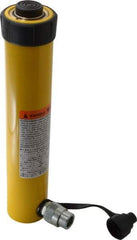 Enerpac - 15 Ton, 10" Stroke, 31.42 Cu In Oil Capacity, Portable Hydraulic Single Acting Cylinder - 3.14 Sq In Effective Area, 14.69" Lowered Ht., 24.69" Max Ht., 2" Cyl Bore Diam, 1.625" Plunger Rod Diam, 10,000 Max psi - USA Tool & Supply