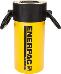 Enerpac - 50 Ton, 6.25" Stroke, 69.03 Cu In Oil Capacity, Portable Hydraulic Single Acting Cylinder - 11.04 Sq In Effective Area, 11.13" Lowered Ht., 17.38" Max Ht., 3.75" Cyl Bore Diam, 3.125" Plunger Rod Diam, 10,000 Max psi - USA Tool & Supply