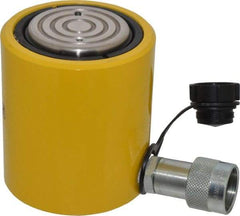 Enerpac - 30 Ton, 2.44" Stroke, 15.82 Cu In Oil Capacity, Portable Hydraulic Low Profile Cylinder - 6.49 Sq In Effective Area, 4.63" Lowered Ht., 7.06" Max Ht., 2.88" Cyl Bore Diam, 2.62" Plunger Rod Diam, 10,000 Max psi - USA Tool & Supply