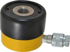 Enerpac - 12 Ton, 0.31" Stroke, 0.86 Cu In Oil Capacity, Portable Hydraulic Hollow Hole Cylinder - 2.76 Sq In Effective Area, 2.19" Lowered Ht., 2.5" Max Ht., 2.13" Cyl Bore Diam, 1.38" Plunger Rod Diam, 10,000 Max psi - USA Tool & Supply