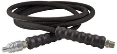 Enerpac - 1/4" Inside Diam x 3/8 NPT 2' Hydraulic Pump Hose - 10,000 psi, AH-604 Opposite End, Rubber - USA Tool & Supply
