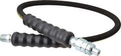 Enerpac - 1/4" Inside Diam x 3/8 NPT 3' Hydraulic Pump Hose - 10,000 psi, AH-604 Opposite End, Rubber - USA Tool & Supply