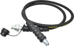 Enerpac - 1/4" Inside Diam x 3/8 NPT 6' Hydraulic Pump Hose - 10,000 psi, CH-604 Opposite End, Rubber - USA Tool & Supply