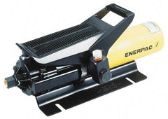 Enerpac - 10,000 psi Air-Hydraulic Pump & Jack - 72 Cu In Oil Capacity, Use with Single Acting Cylinders, Advance, Hold & Retract - USA Tool & Supply