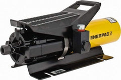 Enerpac - 10,000 psi Air-Hydraulic Pump & Jack - 36 Cu In Oil Capacity, Use with Single Acting Cylinders, Advance, Hold & Retract - USA Tool & Supply