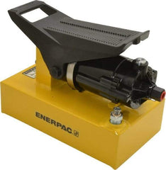 Enerpac - 10,000 psi Air-Hydraulic Pump & Jack - 80 Cu In Oil Capacity, Use with Single Acting Cylinders, Advance, Hold & Retract - USA Tool & Supply