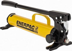 Enerpac - 1" Piston Stroke, 1/2" Piston Diam, 0.15 Cu In per Stroke, 47 Cu In Reservoir Capacity, Manual Hydraulic Pump - 10,000 psi, 85 Lbs. Max Handle Effort, 1 Stage - USA Tool & Supply