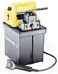 Enerpac - 10,000 psi Electric Hydraulic Pump & Jack - 0.5 Gal Oil Capacity, 4-Way, 3 Position Valve, Use with Double Acting Cylinders, Advance, Hold & Retract - USA Tool & Supply