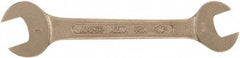 Ampco - 12mm x 14mm Nonsparking Open End Wrench - 5-3/4" OAL, Double End, Plain Finish - USA Tool & Supply