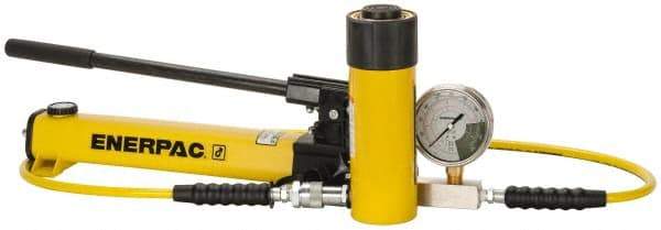 Enerpac - 25 Ton Capacity, Cylinder No. RC-256, Manual Hydraulic Pump & Cylinder Set - Pump No. P-392 - USA Tool & Supply