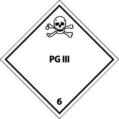 NMC - PG III Shipping Label - 4" High x 4" Wide - USA Tool & Supply