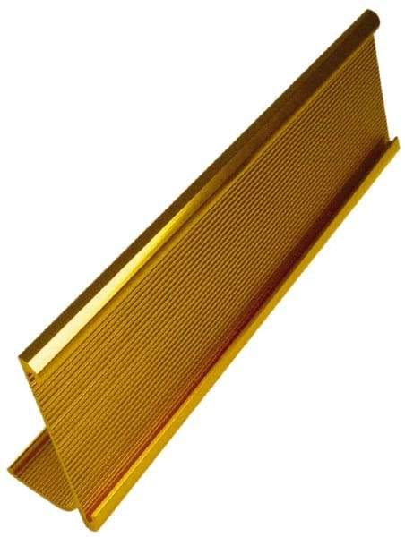 NMC - 2 Inch Compatible Sign Wide, Aluminum Desk Plate Sign Holder - Gold, 10 Inch Width x 10 Inch Holder Height - USA Tool & Supply