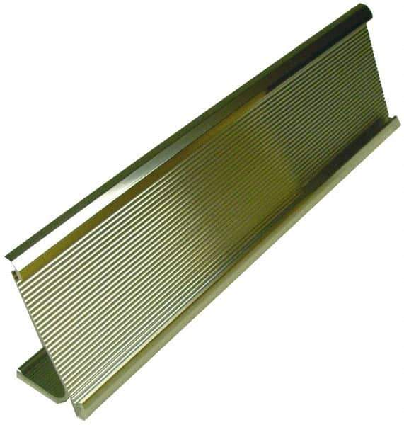 NMC - 2 Inch Compatible Sign Wide, Aluminum Desk Plate Sign Holder - Silver, 10 Inch Width x 10 Inch Holder Height - USA Tool & Supply