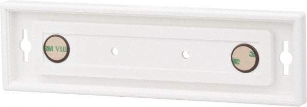 NMC - 8 Inch Wide x 2 Inch High Sign Compatibility, Plastic Square Sign Frame - White - USA Tool & Supply