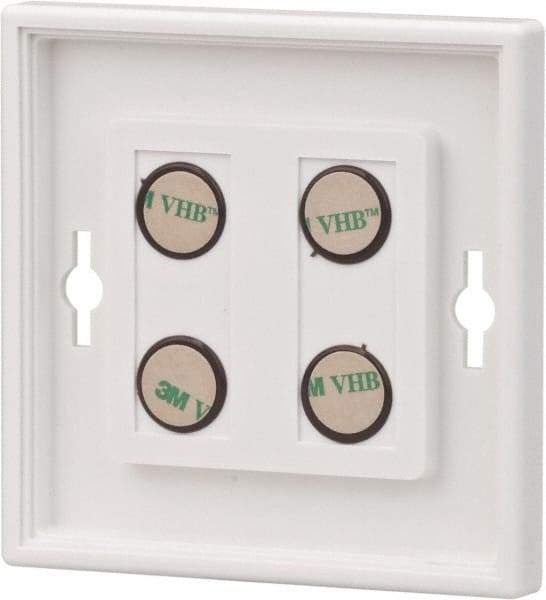NMC - 4 Inch Wide x 4 Inch High Sign Compatibility, Plastic Square Sign Frame - White - USA Tool & Supply