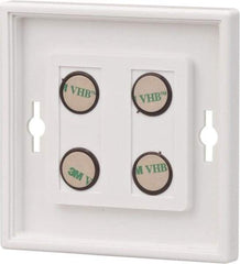NMC - 4 Inch Wide x 4 Inch High Sign Compatibility, Plastic Square Sign Frame - White - USA Tool & Supply