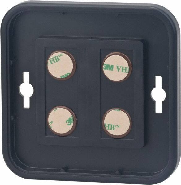 NMC - 4 Inch Wide x 4 Inch High Sign Compatibility, Plastic Round Sign Frame - Black - USA Tool & Supply