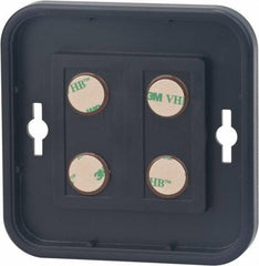 NMC - 4 Inch Wide x 4 Inch High Sign Compatibility, Plastic Round Sign Frame - Black - USA Tool & Supply